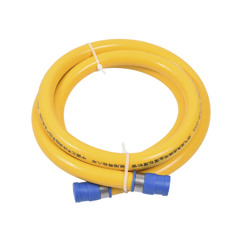 Hindi kinakalawang na asero Flexible Yellow PVC Gas Hose Hindi kinakalawang na asero Flexible Yellow PVC Gas Hose