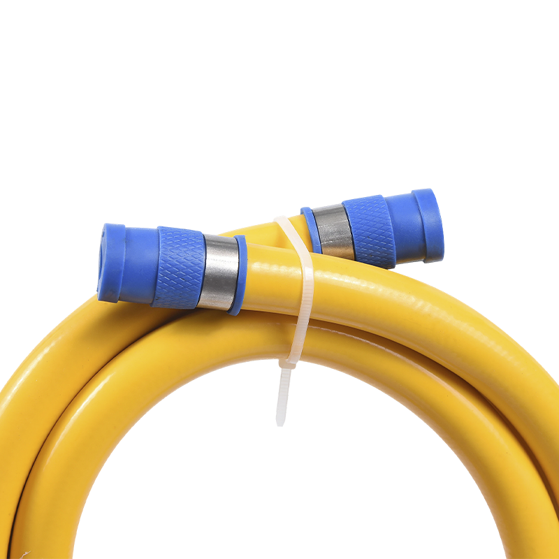 Hindi kinakalawang na asero Flexible Yellow PVC Gas Hose Hindi kinakalawang na asero Flexible Yellow PVC Gas Hose